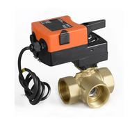 Vanne proportionnelle à trois voies de type T 3/4'' AC/DC24V 0-10V Vanne marche/arrêt modulante for la régulation du débit ou le contrôle marche/arrêt(0-10V)