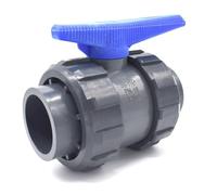 Vanne PVC à sphère double union raccordement femelle à coller abrisa - 40mm