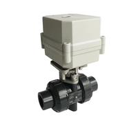 Vanne PVC DN15 normalement fermée/normalement ouverte TF15-P2-C BSP/NPT 1/2'' AC110V-230V 10NM marche/arrêt 15 s engrenage métallique(B1sp,AC-CR202 NORMALLY OPEN)