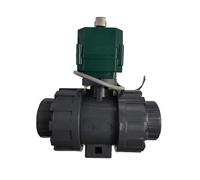 Vanne PVC motorisée 12 V, DN40 BSP (15"), vanne 2 voies, électrique, CR04