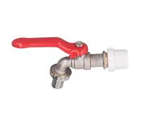 Vanne quart de tour, robinet d'arrêt 15mm, sortie 3/4 PVC, laiton 1/2 | Vanne laiton PVC collecte eau pluie étanchéité fiable poignée quart tour installation facile sortie compacte 15mm