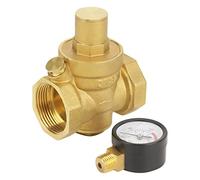Vanne réductrice de pression d’eau en laiton BSP DN32, régulateur de pression réglable avec manomètre, réducteur de pression d’eau de 0,05 à 0,8 MPa pour les systèmes d’eau