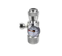 Vanne Régulation avec Manomètre, Sans Compte-bulles, size to 2 | Réglable, Compact, Vanne Régulation Pression, pour Aquarium