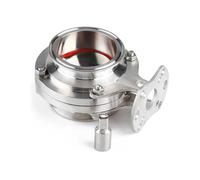 Vanne sanitaire 3-1/2" en acier inoxydable 304 avec triple collier de serrage et joint en silicone pour un contrôle du débit de haute précision