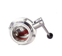 Vanne sanitaire à connexion rapide en acier inoxydable 316 avec mandrin, virole et raccords à bride for déconnexion rapide manuelle(Φ19*50.5(H66))