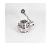 Vanne sanitaire à trois brides, diamètre extérieur de tuyau 19/25/32/38/45/51 mm x 1,5" 2", acier inoxydable SUS 304/316L(19mm Pipe OD K50.5mm,SUS304_MID- DUTY(6 BAR))