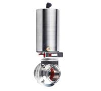 Vanne sanitaire en acier inoxydable 304/316L avec actionneur pneumatique for tuyau de 19 à 108 mm, 1,5", 2" à 4"(38mmK50.5,316L Stainless Steel)