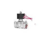 Vanne solénoïde en acier inoxydable de 1 pouce, normalement fermée, électrovanne 12 volts, bobine entièrement fermée, 1 pièce (G_24VDC_EPDM-SEAL)