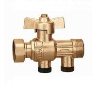 Robinet compteur droit avec clapet antipollution Mâle 3/4" (20x27) - écrou tournant 3/4" (20x27)