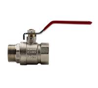 Vanne sphère laiton 1/4 tour mâle-femelle 1"