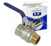 Vanne Sphère Mâle Femelle 3/4" en Laiton avec Joints en PTFE - Garantie de 10 Ans - MONTERAL