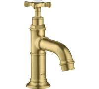 hansgrohe AXOR Montreux : robinet de sol Montreux sans vidange escamotable, uniquement pour le raccordement d'eau froide, 16530950, Couleur: laiton brossé