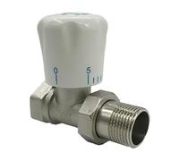 Vanne thermostatique de radiateur 15 mm x 34 angle conçue avec capteur d'eau et corps de valve bidirectionnelle pour réguler la température et économiser de l'énergie (A)