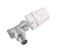 Vanne thermostatique G1/2 + raccord de retour avec raccord fileté pour radiateurs, régulateur de chauffage, valve de radiateur, tête thermostatique pour chauffage d'une pièce unique et protection