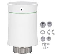 Vanne Thermostatique Intelligente Zigbee pour Tuya, Contrôle Température à Distance Via App, Programmation Hebdomadaire et Économie d'Énergie, Compatible Chauffage Central (Blanche)