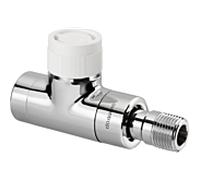 vanne thermostatique Oventrop série E 1163182 passage, préréglage en continu, DN 15, laiton, construction en acier inoxydable