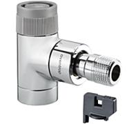 vanne thermostatique Oventrop série EQ 1163562 DN 15, d'angle, laiton, blanc revêtement par poudre