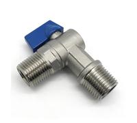 Vanne triangulaire à grand débit et passage intégral en acier inoxydable 304, filetage extérieur 1/2", for chauffe-eau de toilette, eau froide et eau chaude