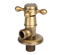 Vanne triangulaire en laiton pour salle de bain, matériel européen, vanne d'angle antique avec volant en prune, vanne d'arrêt universelle pour eau chaude et froide pour cuisine,