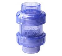 Vanne, vanne à boisseau sphérique à 3 voies, 1 clapet anti-retour unidirectionnel transparent en PVC for tuyau UPVC, for aquarium(50MM)