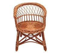 Vannerie Delamotte Fauteuil Enfant Rond en Osier Buff