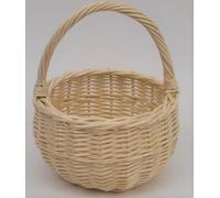 Vannerie Delamotte Panier Rond Osier Blanc D.15 cm avec Anse - Enfant
