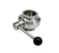 Vannes, 1,5/2 Pouces Tri Clover Vanne Papillon Accessoire De Brassage De Bière Outil De Barre Argent(1.5inch)