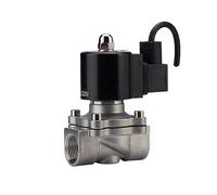 Vannes à Bille 1/2 "1" 2 "électrovanne DN15-65 Acier Inoxydable Sous-marin Étanche Normalement Fermé Eau Air For Fontaine Étang(DN15,BSP,12v)