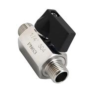 Vannes à billes à filetage interne externe de 6,35 mm en acier inoxydable 304 peu encombrant pour systèmes de gaz/plomberie Robinets à boisseau sphérique résistants