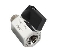 Vannes à billes compactes en acier inoxydable de 6,35 mm compatibles avec les petits espaces, double filetage à double filetage, large plage de température, économie d'espace, compactes