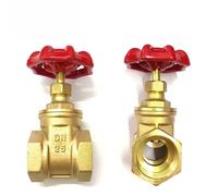 Vannes à guillotine en laiton 1/4, 3/8, 1/2, 3/4, 1 pouce DN15, 20, 25, interrupteur d'eau, filetage interne, 1 pièce(4")