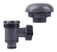 Vannes à piston pour piscine hors sol avec tuyau et raccord fileté, vanne marche/arrêt et crépine d’entrée P6H1317, pièces compatibles avec Intex, Bestway, Coleman pour pompes de filtration