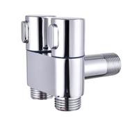 Vannes d'angle à double port en laiton facile à installer avec connexion de 1,27 cm en laiton robuste pour robinet de plomberie de cuisine