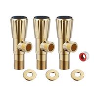 Vannes d'angle de salle de bain en acier avec structure anti-fuite, port de connexion 0,5 pour robinets d'évier de douche, eau chaude froide, valves d'angle anti-fuite épaisses