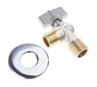 Vannes d'angle d'eau en laiton de 1,27 cm - Vannes résistantes à l'entrée/sortie - Installation simple pour cuisine et salle de bain - Design anti-fuite