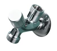 Vannes d'angle en laiton robuste à plusieurs ports, 1 entrée et 2 sorties - Adaptateur d'angle en métal pour lavabo de salle de bain, machine à laver, vannes d'angle en laiton solide pour évier