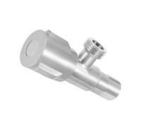 Vannes D'arrêt D'angle en Acier Inoxydable, Robinet | Arrêt Fluide, Anti-fuite et Anti-désolidarisation, Usage Jardin et Salle de Bain, Finition Argentée