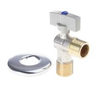 Vannes d'arrêt d'angle en laiton de 1,27 cm, double installation chaude et froide, installation simple pour robinet d'évier de cuisine, salle de bain, plomberie