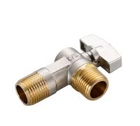 Vannes d'arrêt d'angle interrupteur marche/arrêt G1/2 vanne d'arrêt d'eau avec poignée contrôleurs universels de commutateur de vanne de contrôle de débit d'eau chaude/froide(B)