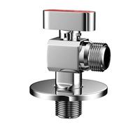 Vannes d'arrêt en laiton 1/4 de tour pour cuisine et salle de bain - Dispose d'un adaptateur de 0,9 cm pour une utilisation d'eau chaude et froide - Vannes intérieures épaisses