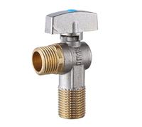 Vannes d'arrêt en laiton 1/4 de tour pour fournitures de cuisine, sortie d'entrée de 1,27 cm avec adaptateur 3/8" pour accessoires de plomberie d'eau chaude et froide