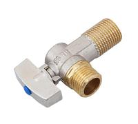 Vannes d'arrêt en laiton pour cuisine, salle de bain, entrée et sortie 1/2", 1/4 de tour avec adaptateur pour utilisation d'eau chaude et froide, valves de jardin