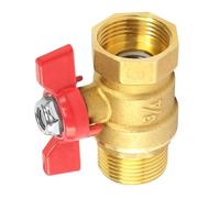 Vannes d'arrêt filetées bidirectionnelles en laiton de 1,9 cm avec poignée papillon pour carburants, eau, huile, air durable pour carburants, eau, huile, air