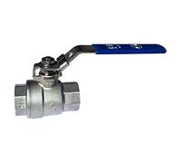 - Vannes d'arrêt poignée plate - Vanne à sphère INOX poignée plate bleue PN50 - Femelle 1"1/4 (33/42)