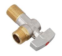 Vannes d'arrêt pour cuisine et salle de bain 1/4 de tour d'arrêt de sortie de 1,27 cm, livré avec adaptateur, systèmes d'eau chaude et froide, valves intérieures épaisses