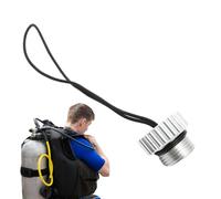 Vannes de réservoir Din - Laiton chromé 1,1 pouces, interface filetée mâle, composant d'assistance respiratoire, équipement de maintenance de plongée professionnelle | Bouchon anti-poussière avec gest