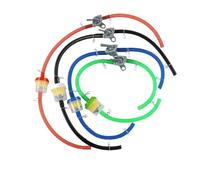 Vannes de robinet d'essence for moto, 6mm, interrupteur marche/arrêt, filtre à Tube d'huile adapté for Pit Dirt Bike ATV UTV Scooter essence(GREEN)
