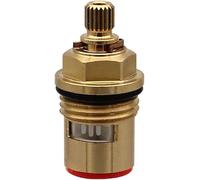 Vannes de robinet quart de tour en laiton, tige en céramique, cartouche de disque, robinet quart de tour 1/2 for robinet de cuisine et de salle de bains(Red)