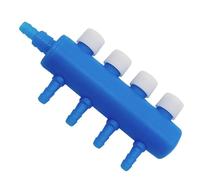 Vannes d'eau - Tuyau d'air et raccord distributeur - Diviseur de pompe à air avec levier de contrôle de flux - Accessoires d'aquarium faciles à installer