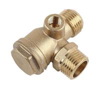 Vannes d'essai à 3 voies Filetage mâle 3 voies Compresseur d'air en laiton Compresseur d'air d'outil unidirectionnel Valves d'essai de filetage mâle